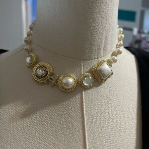 CHANEL Gold and Pearl Necklace